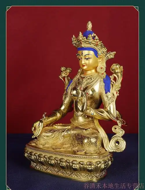 智宙白度母佛像密宗精工纯铜全鎏金7寸1尺西藏佛堂供奉佛像摆件智宙ql