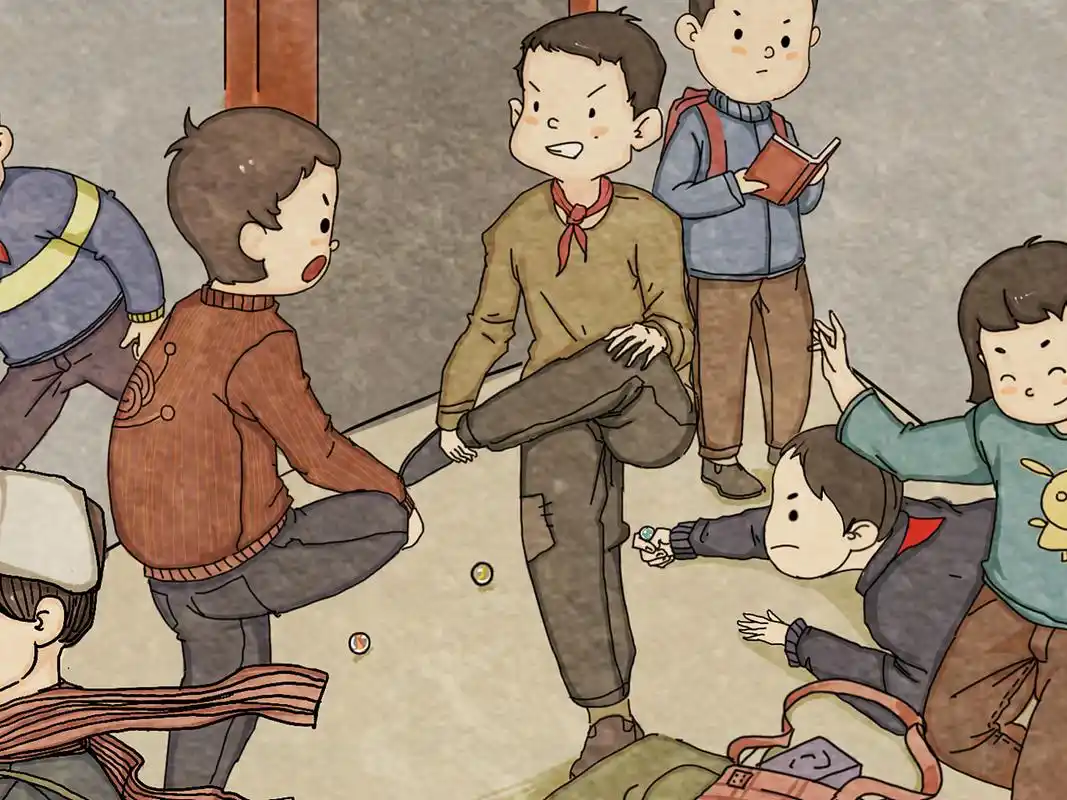 儿时游戏|插画|创作习作|县老爷_原创作品-站酷zcool