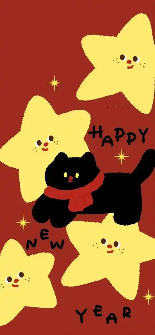 换上红彤彤的新年壁纸叭_肉酱