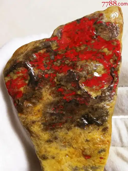 昌化田黄鸡血石原石毛料色味极佳全软净地手工好刻