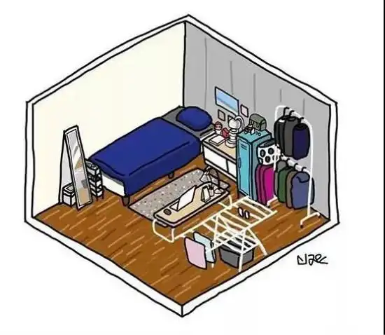 户型手绘图风靡网络,因为这些房间不仅提供给小户型人们一些设计灵感