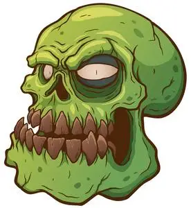 卡通僵尸的矢量插图照片