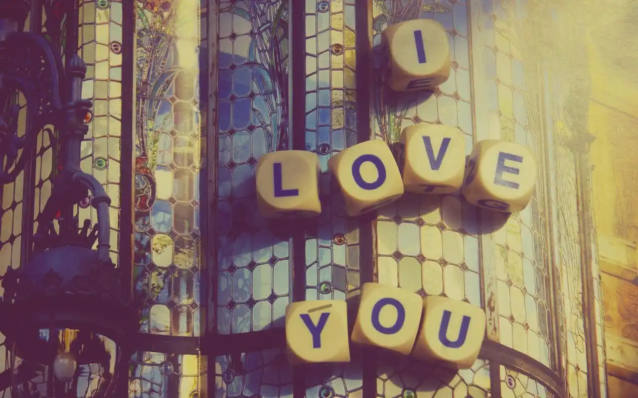 治愈系非主流i love you我爱你创意设计唯美桌面壁纸(2)