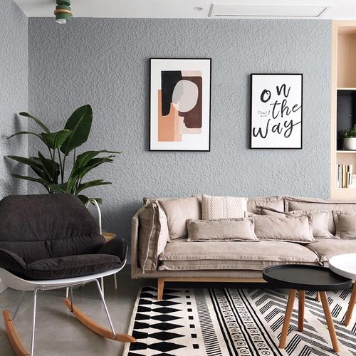 硅藻泥工工程墙布工厂现货无缝全屋壁布宾馆墙布