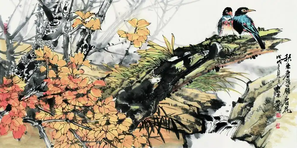 广州艺术博览会||郑瑰玺大景花鸟画作品赏析