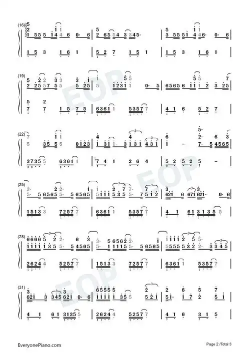 爱就一个字钢琴简谱-张信哲演唱2