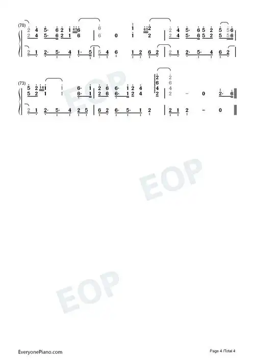 琉璃-银临双手简谱预览4