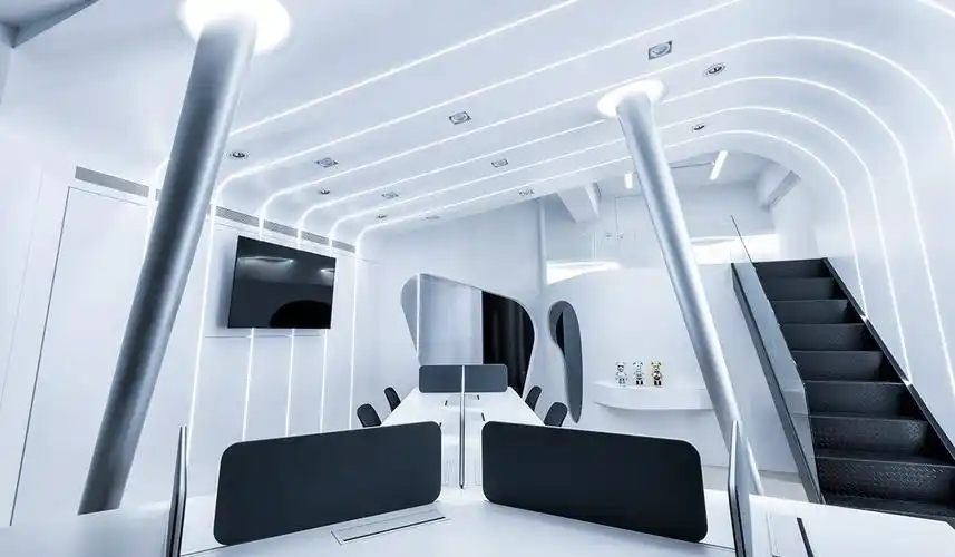 虫洞概念打造未来科技感 89㎡太空创意办公室_办公空间_室内设计联盟