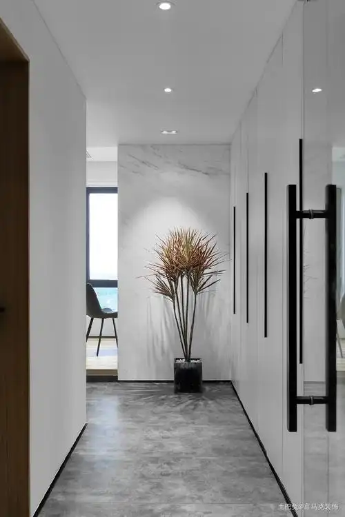 80平现代简约办公室玄关现代简约玄关设计图片赏析