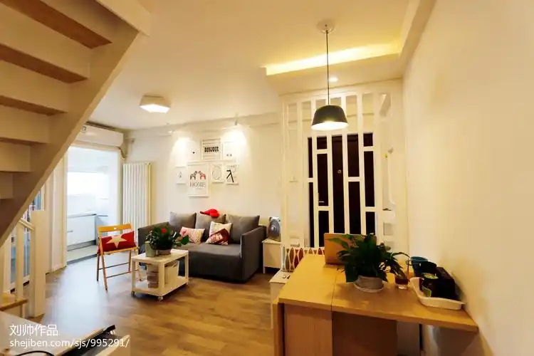 质朴70平宜家三居客厅装修图片61-80m三居北欧极简家装装修案例效果图