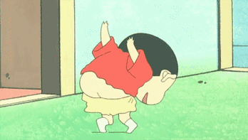 自己打自己屁股(蜡笔小新)_表情包_斗图图片