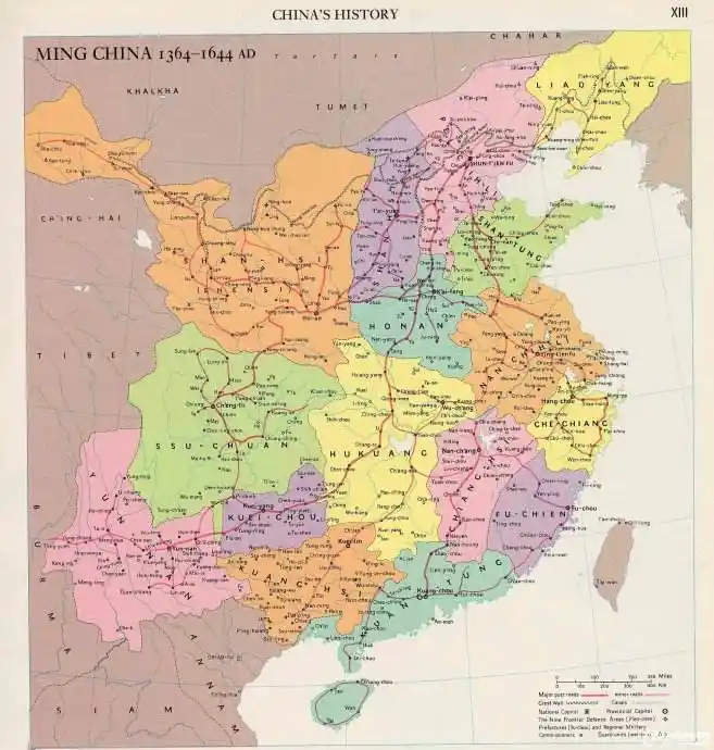 另一种则以大明的直接辖地而核算,也即所谓的"两京十三省".