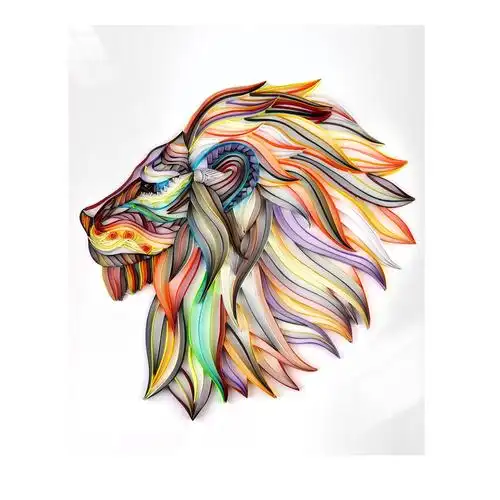 【现货跨境】衍纸画创意手工工艺品20寸丛林之王