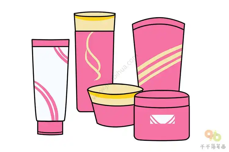 轻松画护肤品简笔画