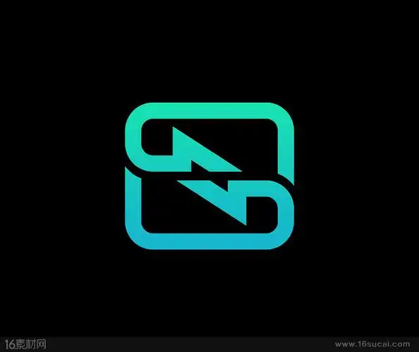 蓝色创意拼接方形logo矢量素材