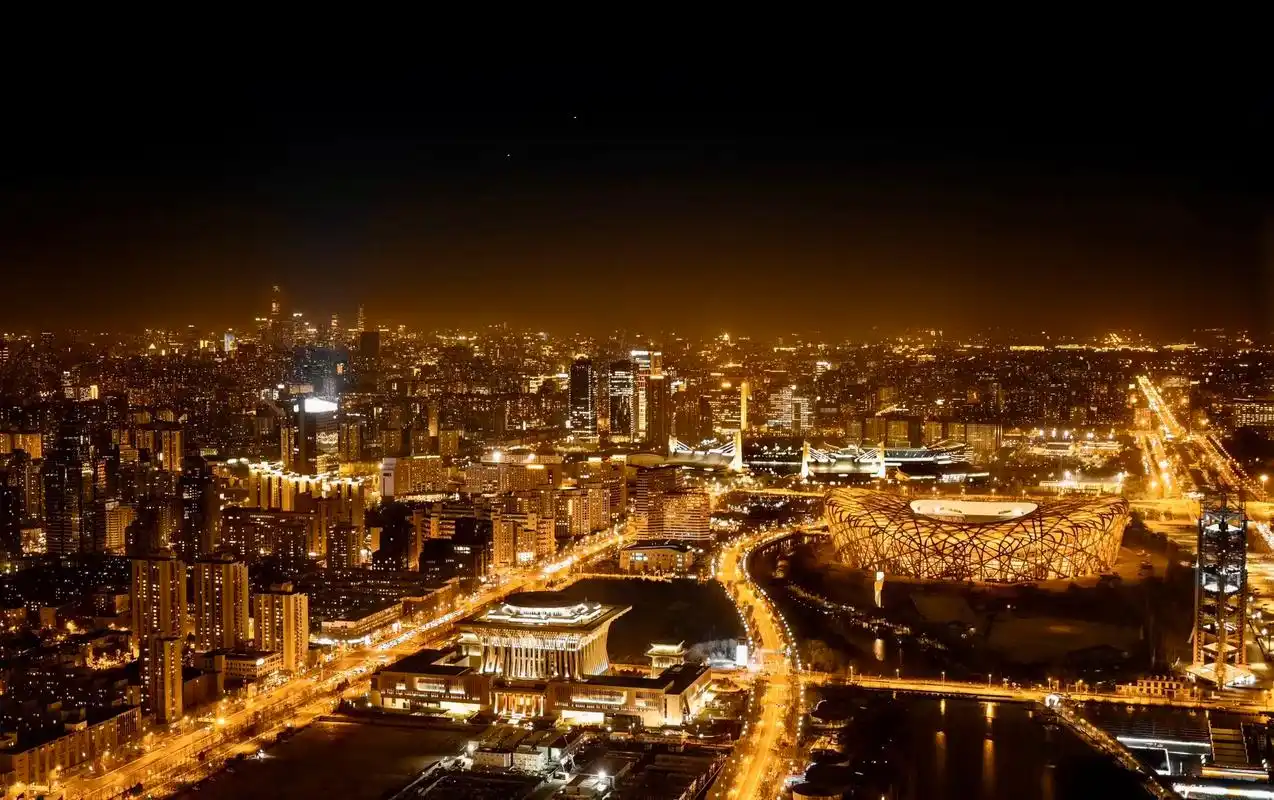 北京奥林匹克公园夜景旅拍