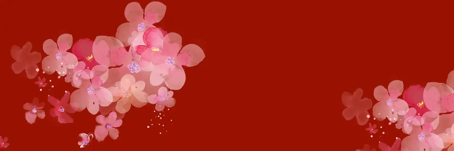 红色花瓣淘宝店铺背景图片素材