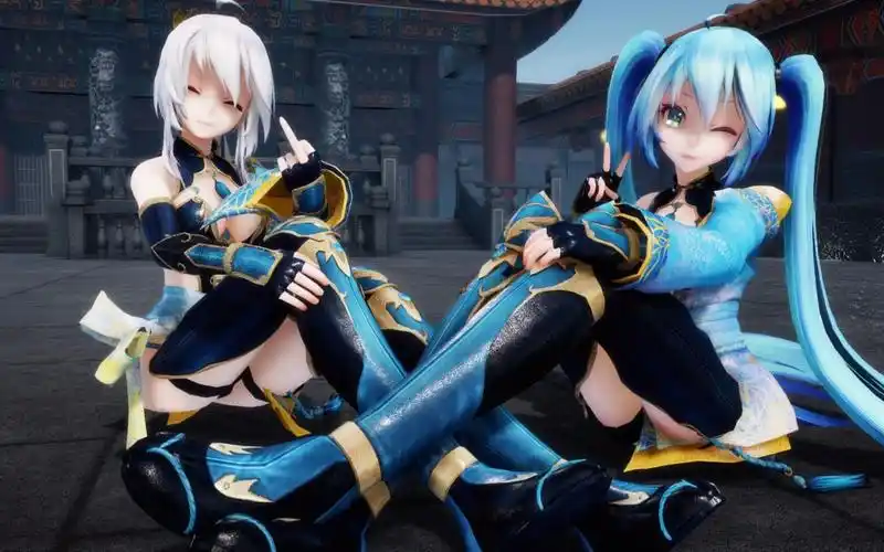 敲好看mmd初音vs弱音皇城里尬舞emmmm我又词穷了