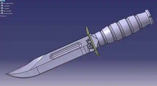 ka-bar usmc匕首模型3d图纸 igs step格式-igs文件