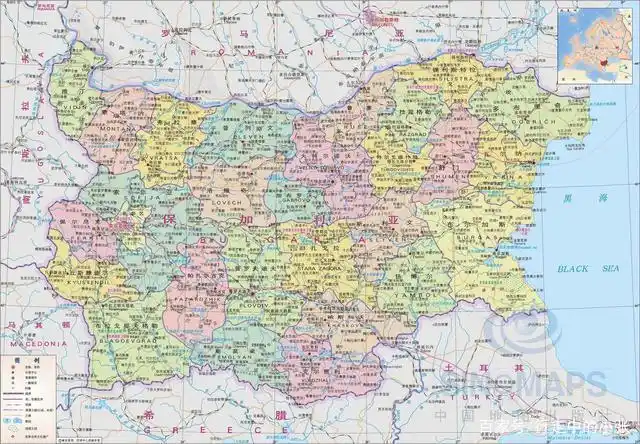 保加利亚地图