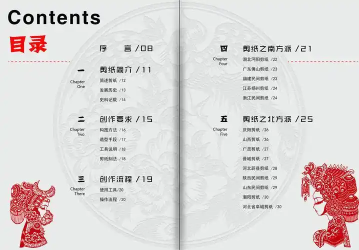 剪纸书籍设计目录