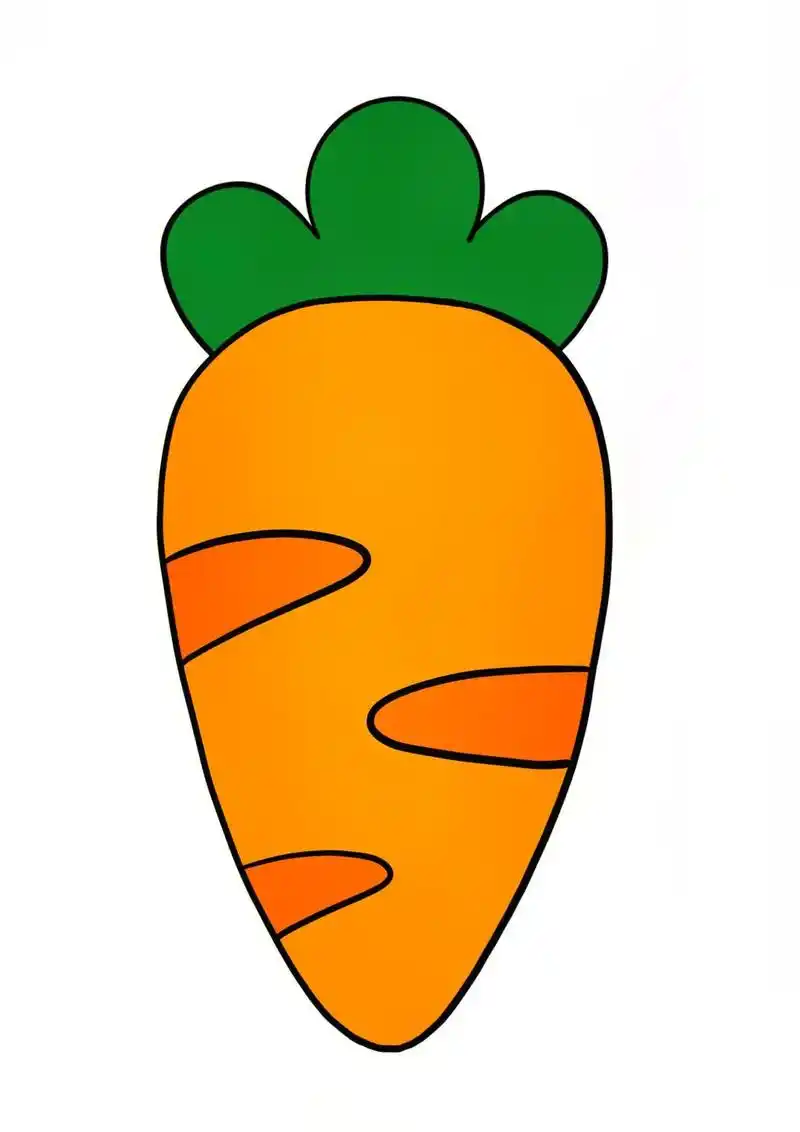 胡萝卜简笔画教学秒会