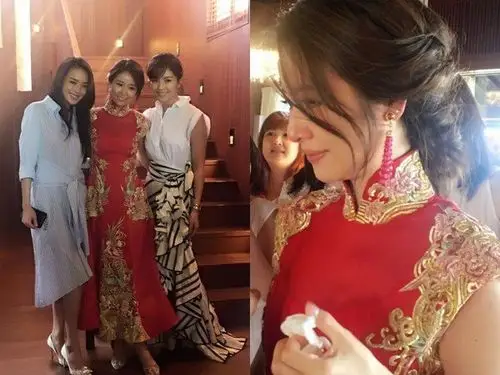 林心如穿大红旗袍出嫁 甜蜜落泪哭到鼻子红