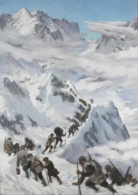 红军长征翻雪山简笔画关于红军过雪山的简笔画红军长征简笔画带颜色