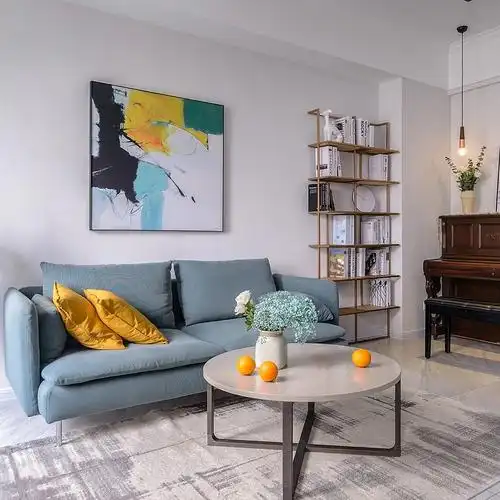 化繁为简,北欧风客厅自然又温馨 - 爱家的喵小欣设计效果图 - 躺平设