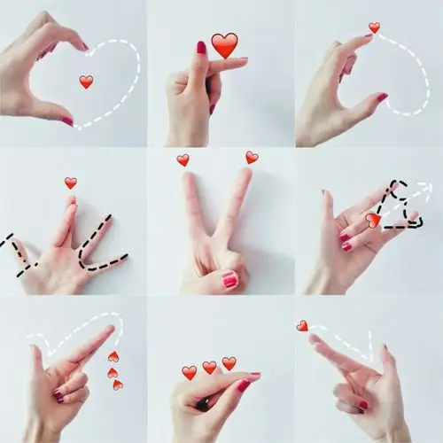 每个手势都是爱你的形状.