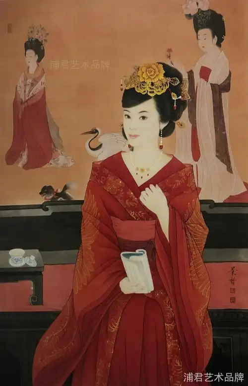 工笔人物画《古风》