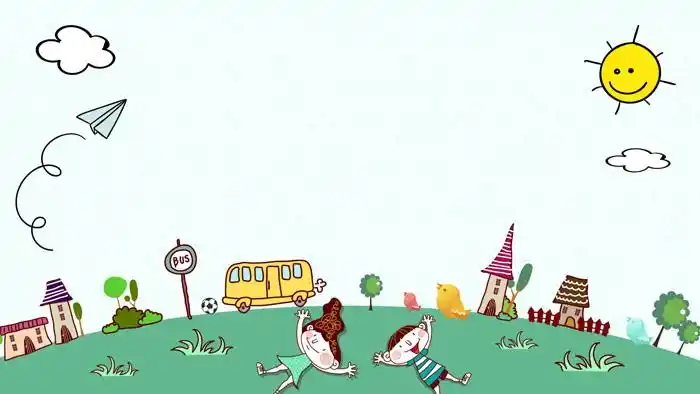 七张可爱卡通ppt背景图片