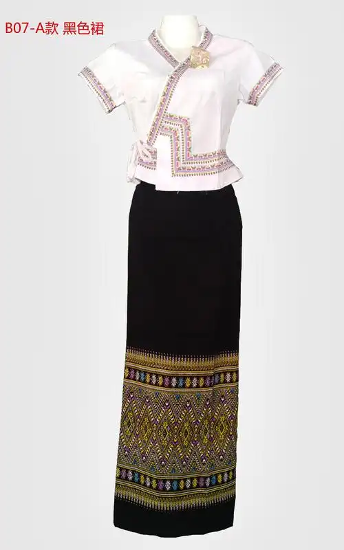 昆明发货 精品泰国裹裙筒裙女套装 西双版纳傣族节傣服装113 b01-b