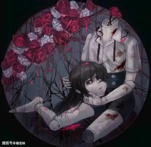 神经文艺:二次元病娇黑化动漫图片