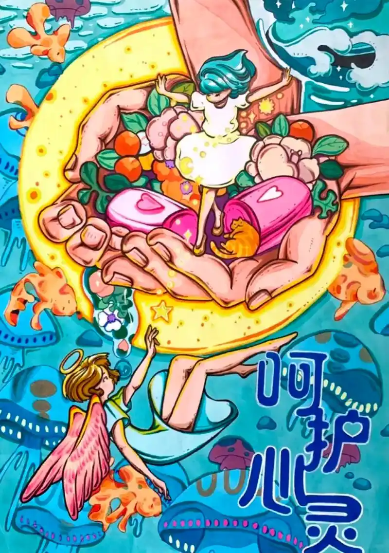 心理健康绘画素材——做情绪的主人#画画 #一起学画画 #美术 - 抖音