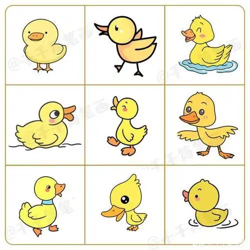 幼师简笔画彩色动物