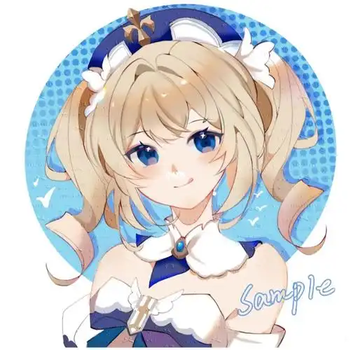 画了原神芭芭拉