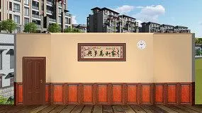 高清led大屏幕舞台背景家庭中国风客厅设计图片