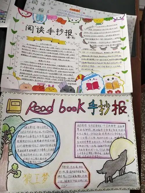 四子王旗第二小学六年级2班学生阅读手抄报展评