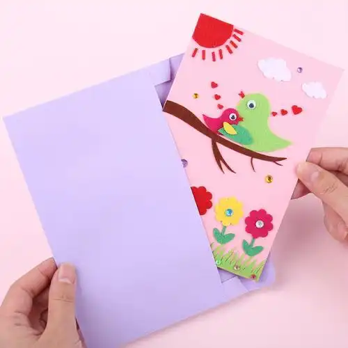 贺卡幼儿园手工制作材料包创意教师感恩生日祝福小卡片纸 diy 创意