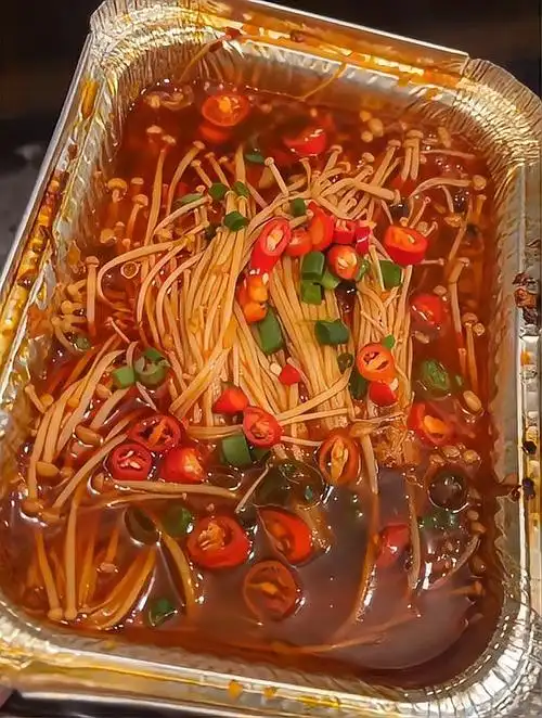 锡纸金针菇,畅销菜品,口感脆脆的