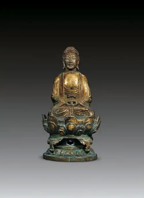 【辽 铜鎏金阿弥陀佛像】拍卖品_图片_价格_鉴赏