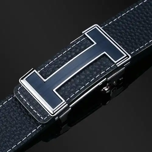 williampolo英皇保罗男士皮带男时尚h扣自动扣牛皮腰带