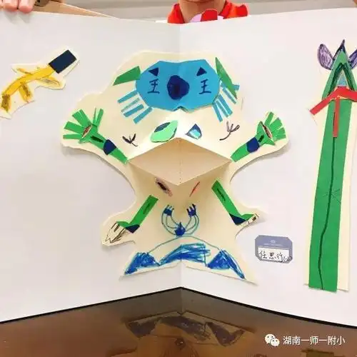 第452期神奇的大嘴巴一年级立体手工书作品