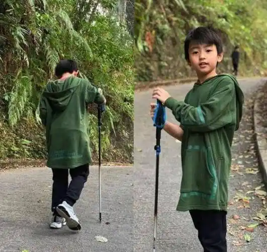 原创谢振南才是真正的美男子9岁穿白t干净秀气气质似爸爸谢霆锋