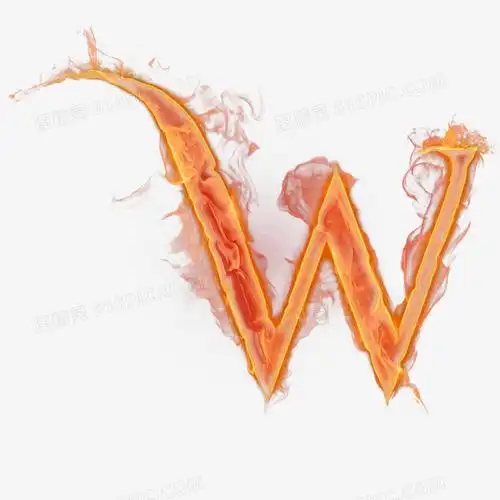 火焰字母w