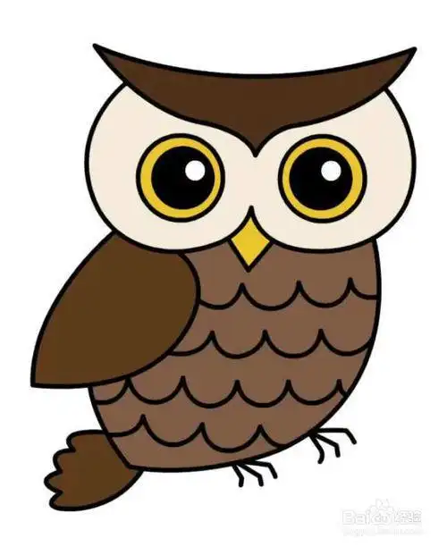 猫头鹰房子简笔画