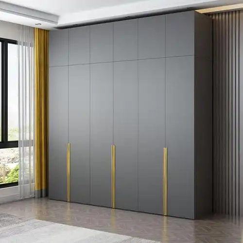 轻奢衣柜简带顶简约现代实木木质储物四六北欧衣柜