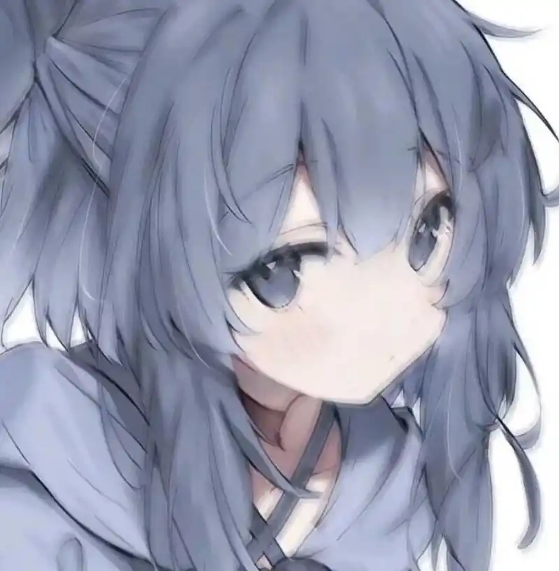 蓝发女生动漫头像