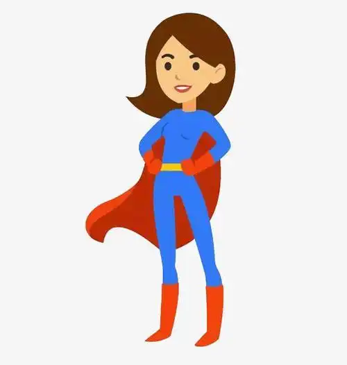 超人妈妈卡通简笔画